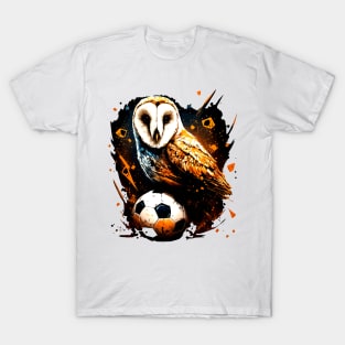 Barn Owl Sports Player Soccer Futball Football - Graphiti Art Graphic Trendy Holiday Gift T-Shirt